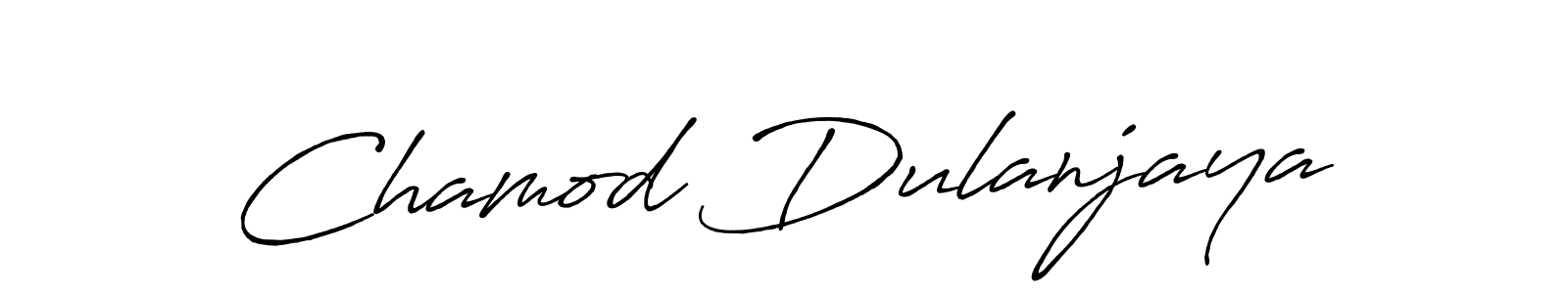 How to make Chamod Dulanjaya name signature. Use Antro_Vectra_Bolder style for creating short signs online. This is the latest handwritten sign. Chamod Dulanjaya signature style 7 images and pictures png