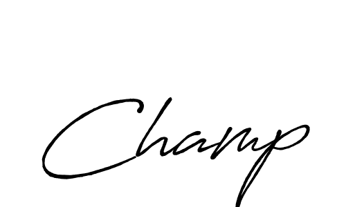 Similarly Antro_Vectra_Bolder is the best handwritten signature design. Signature creator online .You can use it as an online autograph creator for name Champ. Champ signature style 7 images and pictures png