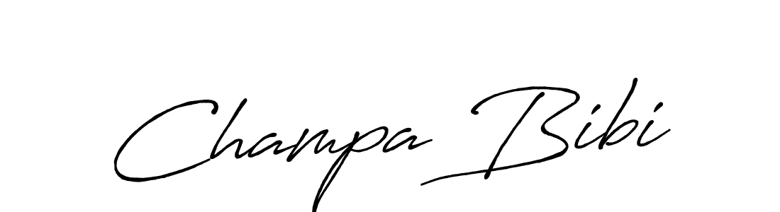 Also we have Champa Bibi name is the best signature style. Create professional handwritten signature collection using Antro_Vectra_Bolder autograph style. Champa Bibi signature style 7 images and pictures png