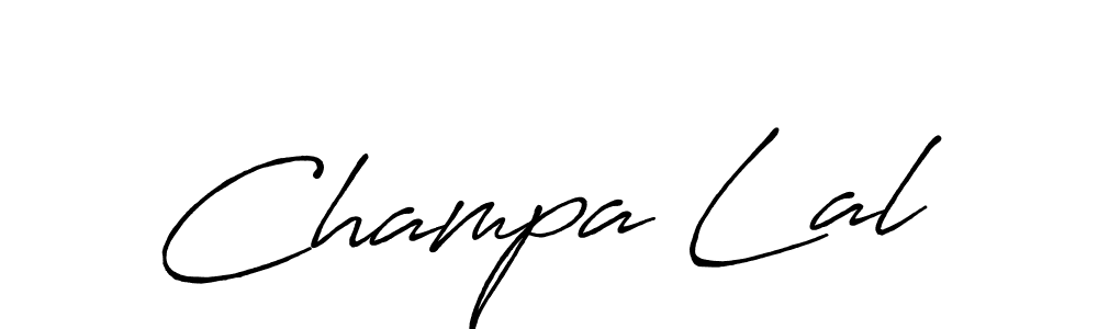 How to make Champa Lal name signature. Use Antro_Vectra_Bolder style for creating short signs online. This is the latest handwritten sign. Champa Lal signature style 7 images and pictures png