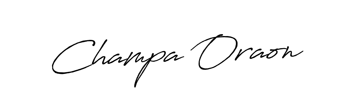 How to make Champa Oraon name signature. Use Antro_Vectra_Bolder style for creating short signs online. This is the latest handwritten sign. Champa Oraon signature style 7 images and pictures png