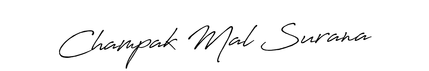 How to make Champak Mal Surana signature? Antro_Vectra_Bolder is a professional autograph style. Create handwritten signature for Champak Mal Surana name. Champak Mal Surana signature style 7 images and pictures png