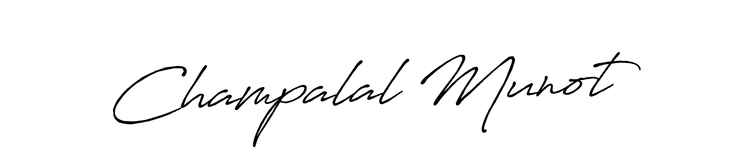 Similarly Antro_Vectra_Bolder is the best handwritten signature design. Signature creator online .You can use it as an online autograph creator for name Champalal Munot. Champalal Munot signature style 7 images and pictures png