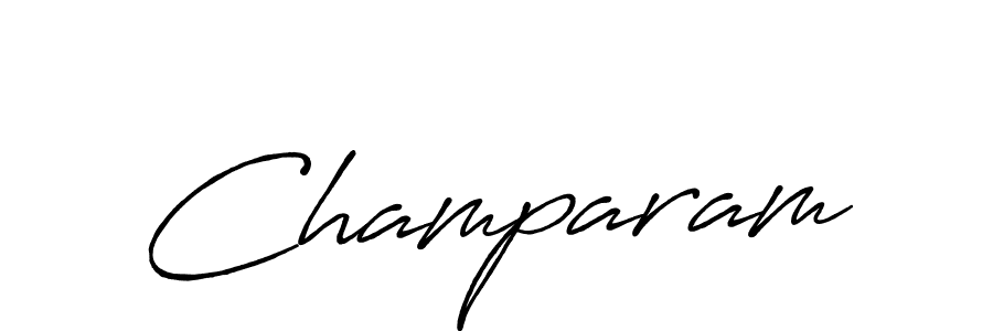 Also You can easily find your signature by using the search form. We will create Champaram name handwritten signature images for you free of cost using Antro_Vectra_Bolder sign style. Champaram signature style 7 images and pictures png