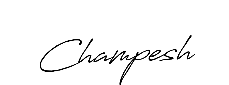 How to make Champesh name signature. Use Antro_Vectra_Bolder style for creating short signs online. This is the latest handwritten sign. Champesh signature style 7 images and pictures png