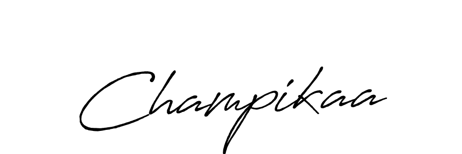 Also You can easily find your signature by using the search form. We will create Champikaa name handwritten signature images for you free of cost using Antro_Vectra_Bolder sign style. Champikaa signature style 7 images and pictures png