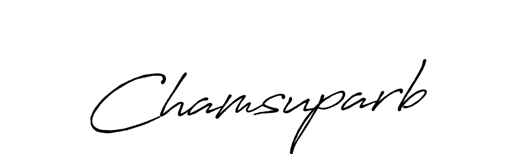 if you are searching for the best signature style for your name Chamsuparb. so please give up your signature search. here we have designed multiple signature styles  using Antro_Vectra_Bolder. Chamsuparb signature style 7 images and pictures png