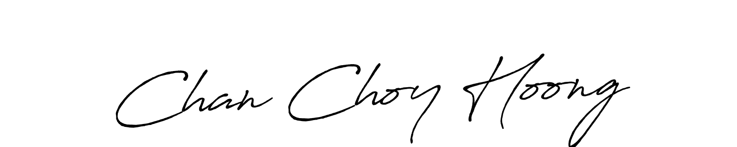 Make a beautiful signature design for name Chan Choy Hoong. With this signature (Antro_Vectra_Bolder) style, you can create a handwritten signature for free. Chan Choy Hoong signature style 7 images and pictures png