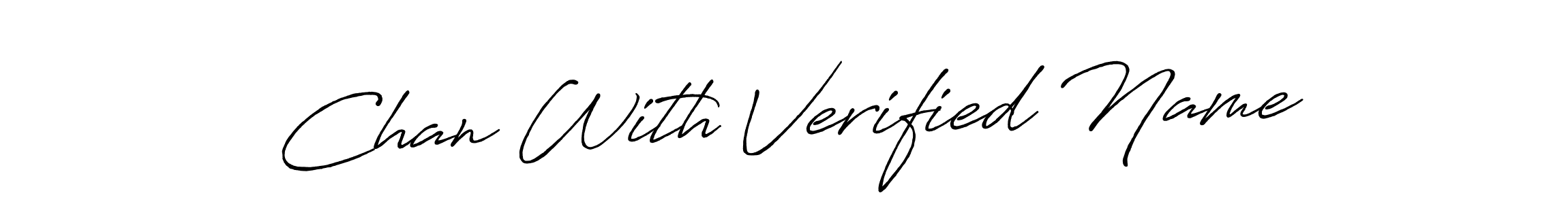 Design your own signature with our free online signature maker. With this signature software, you can create a handwritten (Antro_Vectra_Bolder) signature for name Chan With Verified Name. Chan With Verified Name signature style 7 images and pictures png
