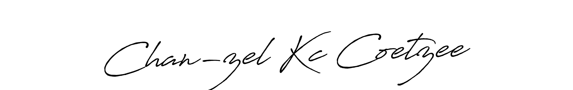 How to make Chan-zel Kc Coetzee name signature. Use Antro_Vectra_Bolder style for creating short signs online. This is the latest handwritten sign. Chan-zel Kc Coetzee signature style 7 images and pictures png