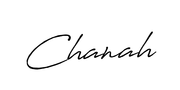 How to make Chanah signature? Antro_Vectra_Bolder is a professional autograph style. Create handwritten signature for Chanah name. Chanah signature style 7 images and pictures png