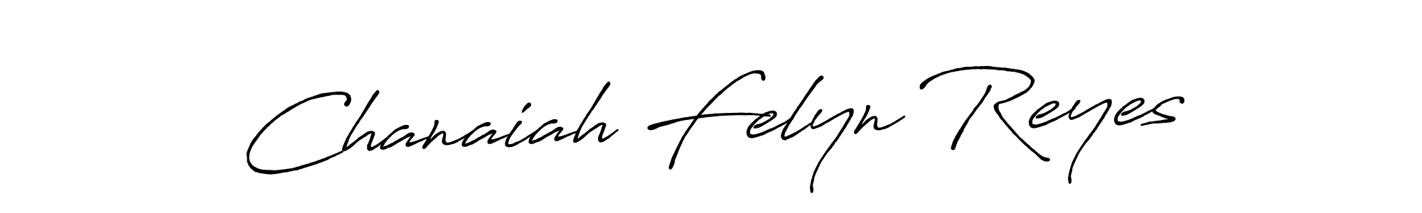 Create a beautiful signature design for name Chanaiah Felyn Reyes. With this signature (Antro_Vectra_Bolder) fonts, you can make a handwritten signature for free. Chanaiah Felyn Reyes signature style 7 images and pictures png