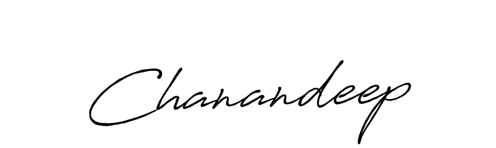 Make a beautiful signature design for name Chanandeep. With this signature (Antro_Vectra_Bolder) style, you can create a handwritten signature for free. Chanandeep signature style 7 images and pictures png