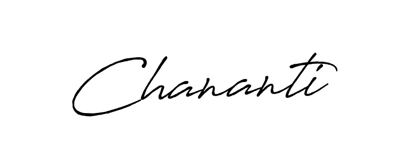 Design your own signature with our free online signature maker. With this signature software, you can create a handwritten (Antro_Vectra_Bolder) signature for name Chananti. Chananti signature style 7 images and pictures png