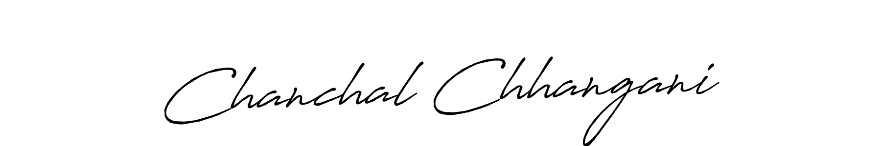 Use a signature maker to create a handwritten signature online. With this signature software, you can design (Antro_Vectra_Bolder) your own signature for name Chanchal Chhangani. Chanchal Chhangani signature style 7 images and pictures png