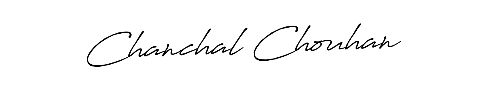 Make a beautiful signature design for name Chanchal Chouhan. With this signature (Antro_Vectra_Bolder) style, you can create a handwritten signature for free. Chanchal Chouhan signature style 7 images and pictures png