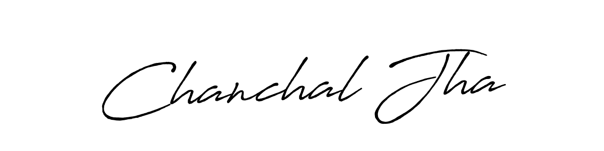 Use a signature maker to create a handwritten signature online. With this signature software, you can design (Antro_Vectra_Bolder) your own signature for name Chanchal Jha. Chanchal Jha signature style 7 images and pictures png