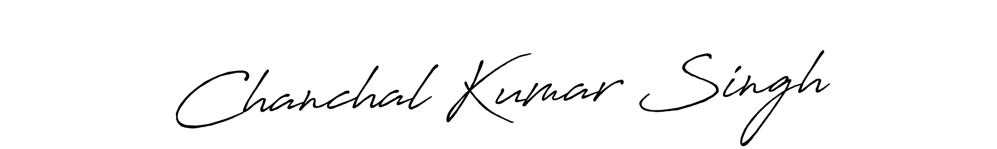 Make a beautiful signature design for name Chanchal Kumar Singh. With this signature (Antro_Vectra_Bolder) style, you can create a handwritten signature for free. Chanchal Kumar Singh signature style 7 images and pictures png