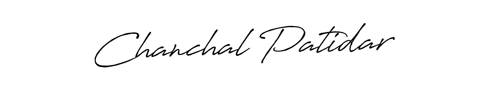 Similarly Antro_Vectra_Bolder is the best handwritten signature design. Signature creator online .You can use it as an online autograph creator for name Chanchal Patidar. Chanchal Patidar signature style 7 images and pictures png