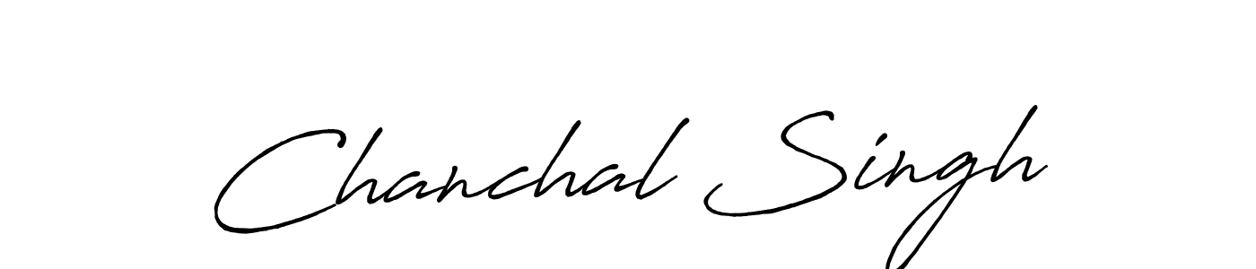 Make a beautiful signature design for name Chanchal Singh. With this signature (Antro_Vectra_Bolder) style, you can create a handwritten signature for free. Chanchal Singh signature style 7 images and pictures png