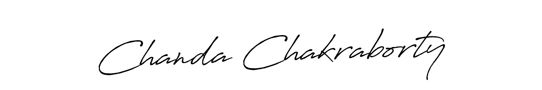 Make a beautiful signature design for name Chanda Chakraborty. With this signature (Antro_Vectra_Bolder) style, you can create a handwritten signature for free. Chanda Chakraborty signature style 7 images and pictures png
