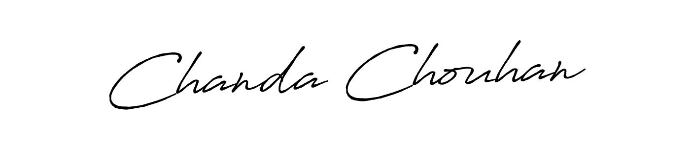 Create a beautiful signature design for name Chanda Chouhan. With this signature (Antro_Vectra_Bolder) fonts, you can make a handwritten signature for free. Chanda Chouhan signature style 7 images and pictures png