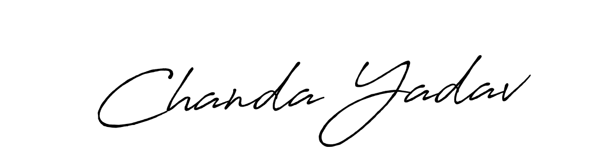 How to make Chanda Yadav signature? Antro_Vectra_Bolder is a professional autograph style. Create handwritten signature for Chanda Yadav name. Chanda Yadav signature style 7 images and pictures png