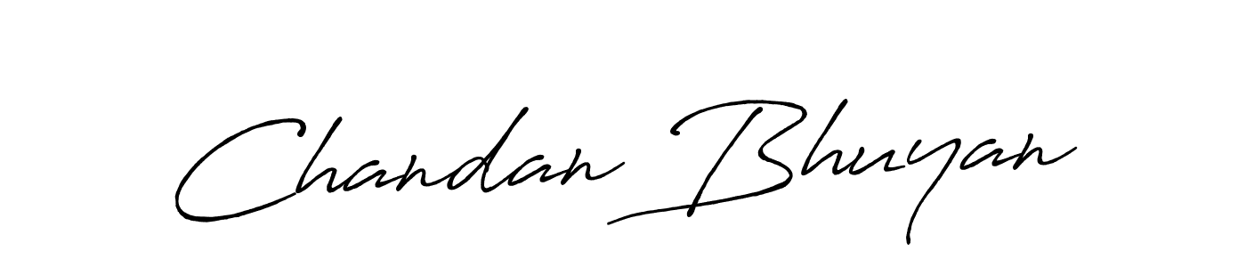 How to make Chandan Bhuyan name signature. Use Antro_Vectra_Bolder style for creating short signs online. This is the latest handwritten sign. Chandan Bhuyan signature style 7 images and pictures png