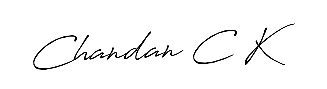 Make a beautiful signature design for name Chandan C K. With this signature (Antro_Vectra_Bolder) style, you can create a handwritten signature for free. Chandan C K signature style 7 images and pictures png