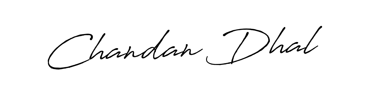 How to make Chandan Dhal name signature. Use Antro_Vectra_Bolder style for creating short signs online. This is the latest handwritten sign. Chandan Dhal signature style 7 images and pictures png