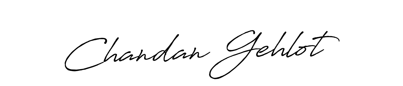 How to make Chandan Gehlot name signature. Use Antro_Vectra_Bolder style for creating short signs online. This is the latest handwritten sign. Chandan Gehlot signature style 7 images and pictures png