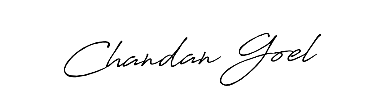 Chandan Goel stylish signature style. Best Handwritten Sign (Antro_Vectra_Bolder) for my name. Handwritten Signature Collection Ideas for my name Chandan Goel. Chandan Goel signature style 7 images and pictures png