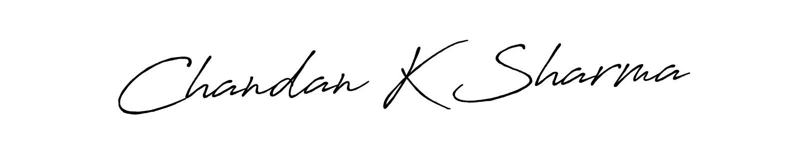 How to make Chandan K Sharma signature? Antro_Vectra_Bolder is a professional autograph style. Create handwritten signature for Chandan K Sharma name. Chandan K Sharma signature style 7 images and pictures png