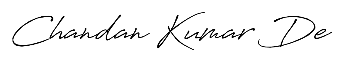 A timeless handwritten aesthetic for Chandan Kumar De. The Antro_Vectra_Bolder font gives your signature a handcrafted feel with natural curves. Chandan Kumar De signature style 7 images and pictures png