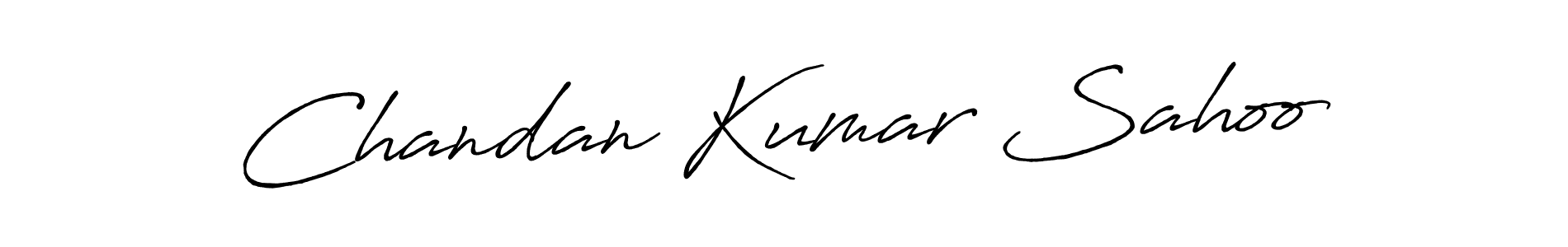 How to make Chandan Kumar Sahoo name signature. Use Antro_Vectra_Bolder style for creating short signs online. This is the latest handwritten sign. Chandan Kumar Sahoo signature style 7 images and pictures png