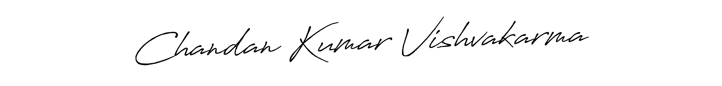 Create a beautiful signature design for name Chandan Kumar Vishvakarma. With this signature (Antro_Vectra_Bolder) fonts, you can make a handwritten signature for free. Chandan Kumar Vishvakarma signature style 7 images and pictures png