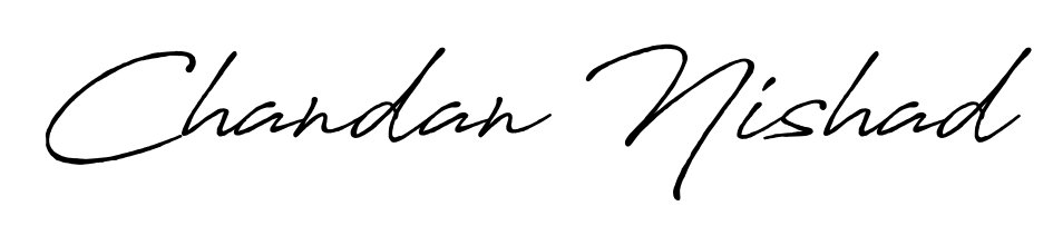 Similarly Antro_Vectra_Bolder is the best handwritten signature design. Signature creator online. You can use it as an online autograph creator for name Chandan Nishad. Chandan Nishad signature style 7 images and pictures png