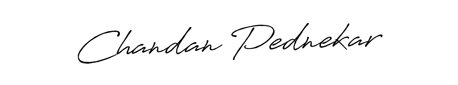 Create a beautiful signature design for name Chandan Pednekar. With this signature (Antro_Vectra_Bolder) fonts, you can make a handwritten signature for free. Chandan Pednekar signature style 7 images and pictures png