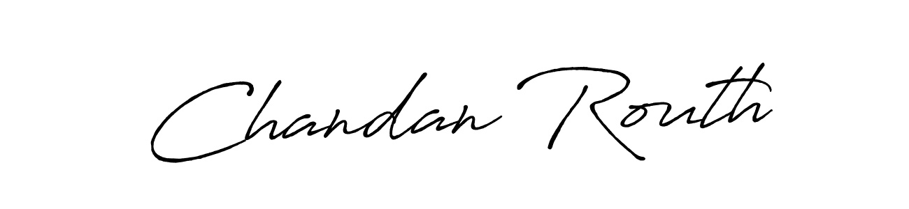 Make a beautiful signature design for name Chandan Routh. With this signature (Antro_Vectra_Bolder) style, you can create a handwritten signature for free. Chandan Routh signature style 7 images and pictures png