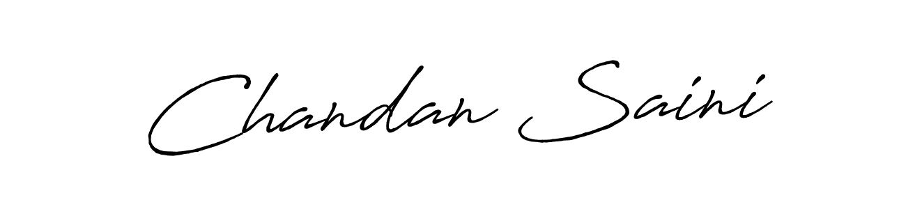 Create a beautiful signature design for name Chandan Saini. With this signature (Antro_Vectra_Bolder) fonts, you can make a handwritten signature for free. Chandan Saini signature style 7 images and pictures png
