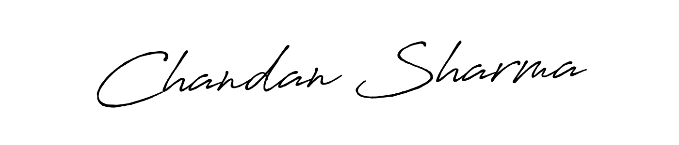 Make a beautiful signature design for name Chandan Sharma. With this signature (Antro_Vectra_Bolder) style, you can create a handwritten signature for free. Chandan Sharma signature style 7 images and pictures png