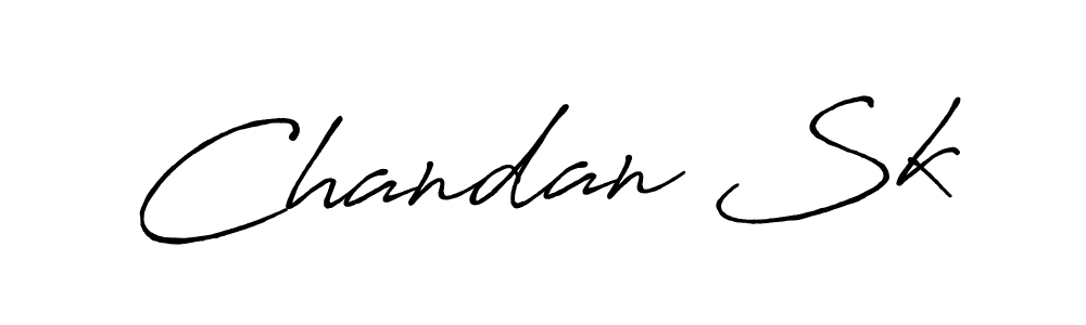 Create a beautiful signature design for name Chandan Sk. With this signature (Antro_Vectra_Bolder) fonts, you can make a handwritten signature for free. Chandan Sk signature style 7 images and pictures png