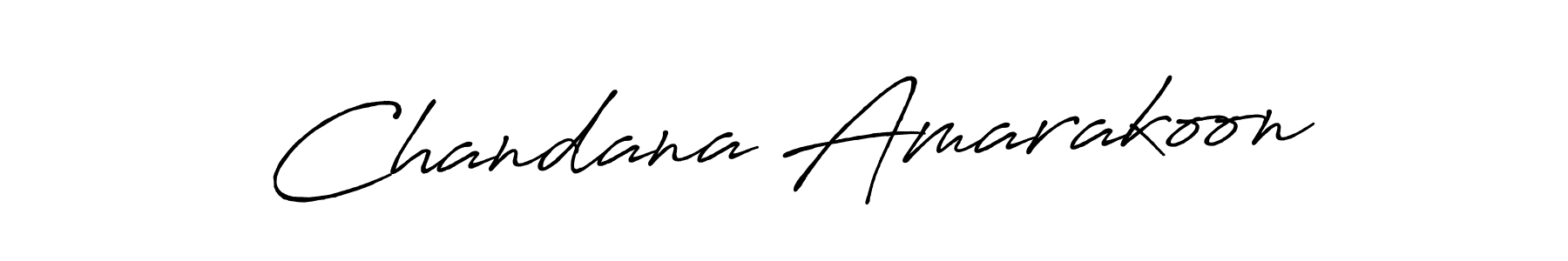 Create a beautiful signature design for name Chandana Amarakoon. With this signature (Antro_Vectra_Bolder) fonts, you can make a handwritten signature for free. Chandana Amarakoon signature style 7 images and pictures png