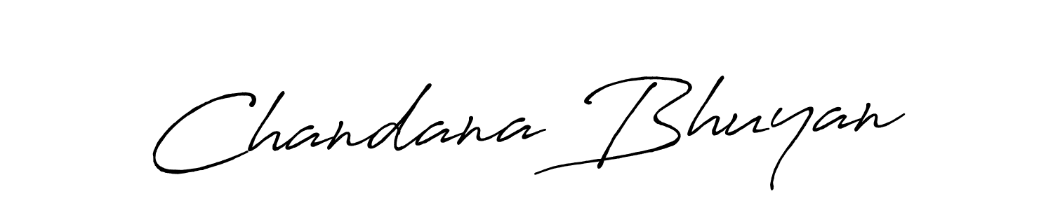 Also we have Chandana Bhuyan name is the best signature style. Create professional handwritten signature collection using Antro_Vectra_Bolder autograph style. Chandana Bhuyan signature style 7 images and pictures png