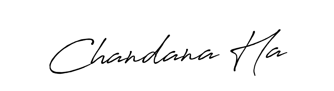 Also we have Chandana Ha name is the best signature style. Create professional handwritten signature collection using Antro_Vectra_Bolder autograph style. Chandana Ha signature style 7 images and pictures png