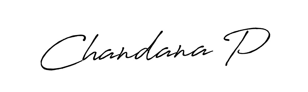 Create a beautiful signature design for name Chandana P. With this signature (Antro_Vectra_Bolder) fonts, you can make a handwritten signature for free. Chandana P signature style 7 images and pictures png