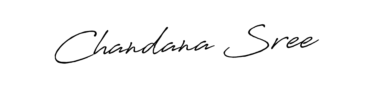 Make a beautiful signature design for name Chandana Sree. With this signature (Antro_Vectra_Bolder) style, you can create a handwritten signature for free. Chandana Sree signature style 7 images and pictures png