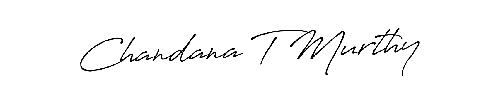 Make a beautiful signature design for name Chandana T Murthy. With this signature (Antro_Vectra_Bolder) style, you can create a handwritten signature for free. Chandana T Murthy signature style 7 images and pictures png