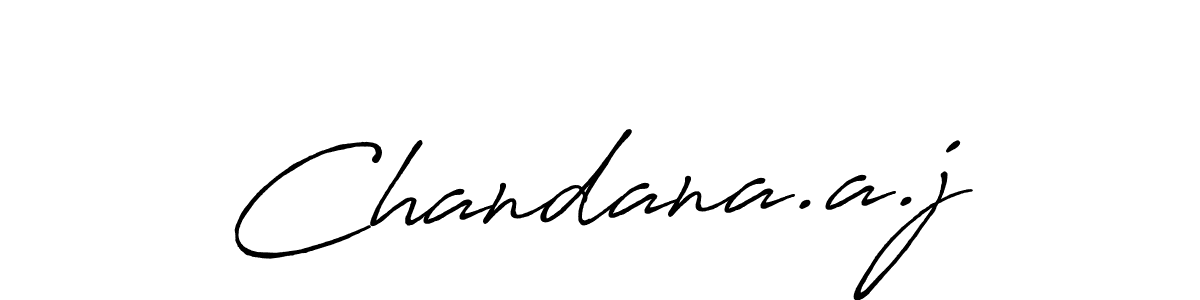 How to make Chandana.a.j name signature. Use Antro_Vectra_Bolder style for creating short signs online. This is the latest handwritten sign. Chandana.a.j signature style 7 images and pictures png