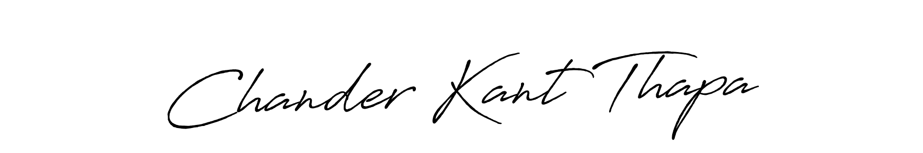 The best way (Antro_Vectra_Bolder) to make a short signature is to pick only two or three words in your name. The name Chander Kant Thapa include a total of six letters. For converting this name. Chander Kant Thapa signature style 7 images and pictures png